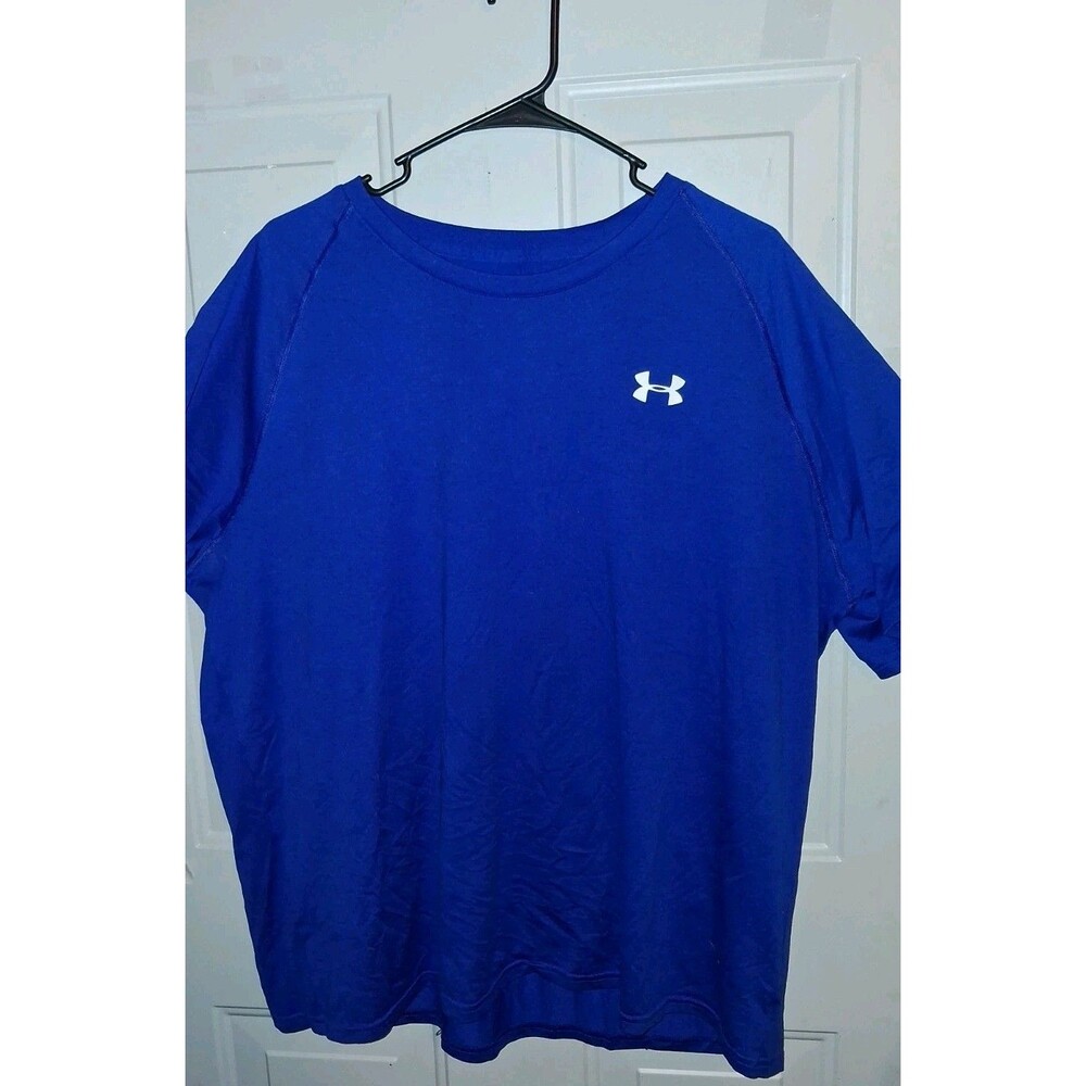 Under Armour Heat Lock Shirt Men's 2XL Blue Loose Fit Athletic T-Shirt
